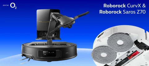 Smarte Saugroboter bei O₂ bestellen: Roborock Saros Z70 und Roborock Qrevo Curv