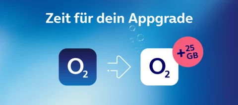 Jetzt 25 GB Datengeschenk in der Mein  O₂ App sichern