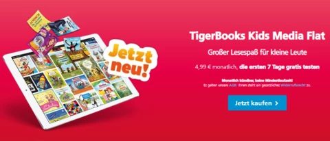 Digitaler Lesespaß für Kinder mit o2 Entertainment: Die TigerBooks Kids Media Flat