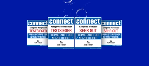 O₂ my Prepaid: Viermal "sehr gut" und zwei Testsiege im connect Prepaid-Test
