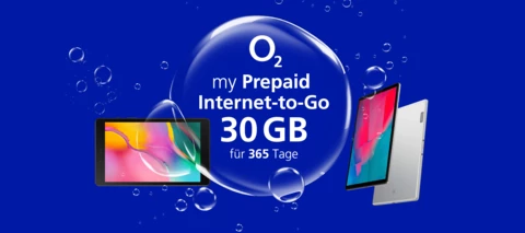 Die O₂ Prepaid Daten-Jahrespakete mit Tablet