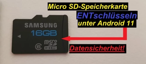 Tutorial: Micro SD Speicherkarte entschlüsseln. Android 11