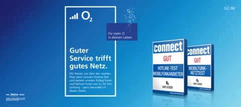 O₂ Telefónica erlangt die Silbermedaille im Connect-Hotline-Test 2020
