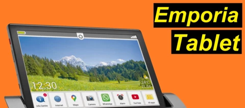 Opa sagt, das Emporia Tablet auspacken. Unboxing für Oma.