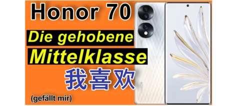 Honor 70. Schickes Design, interessante Innenwerte. Obere Mittelklasse