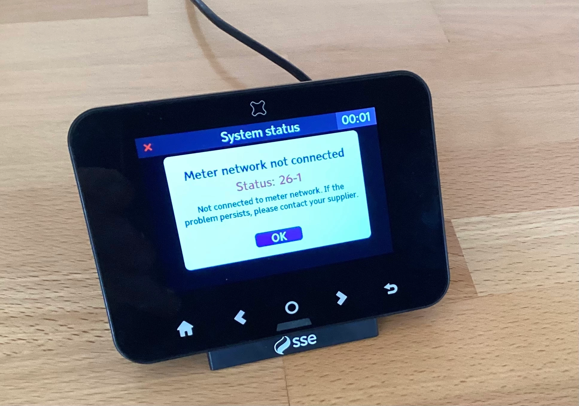 Why Doesn t My SSE In Home Display Show My Usage error Message Status 26 1 The OVO Forum