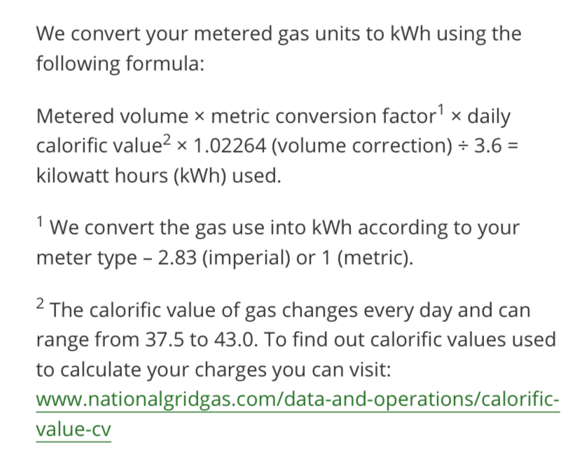 Krankzinnigheid Ontwaken bijstand How to work out gas readings and usage from M3 and kWh? | The OVO Forum