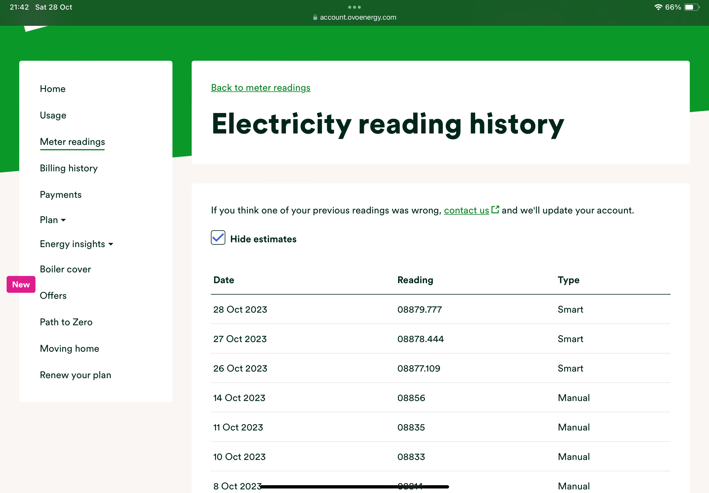 Electric smart meter not sending readings but gas is? The OVO Forum