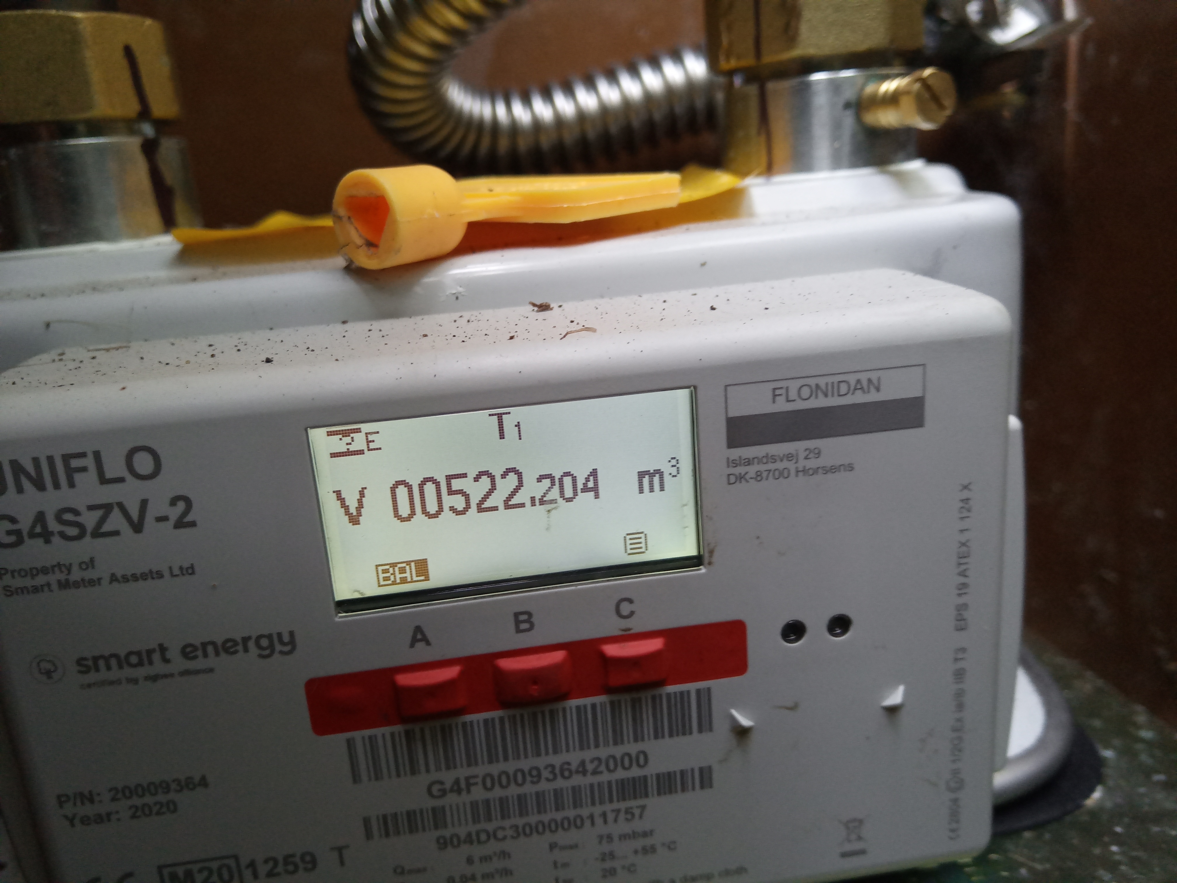 hoe vaak De onze zadel Gas supply into meter but house is off supply - question mark on display  screen of my SMETS2 UniFlo Flonidan smart meter? | The OVO Forum