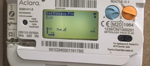 How to use the Privacy PIN feature on a SMETS2 Aclara meter - guide