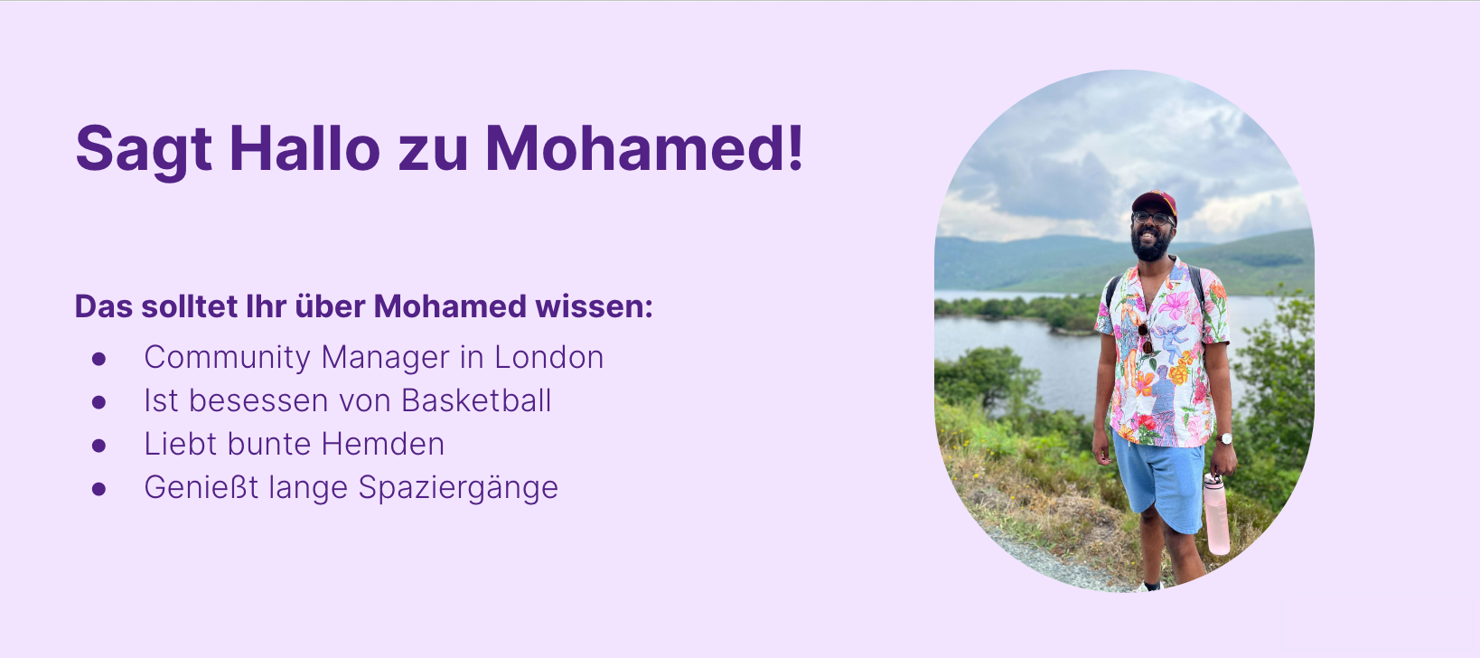 👋 Begrüßt mit uns unser neuestes Teammitglied, Mohamed!