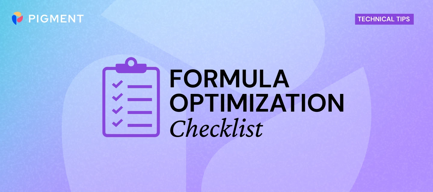 Formula Optimization Checklist | Community