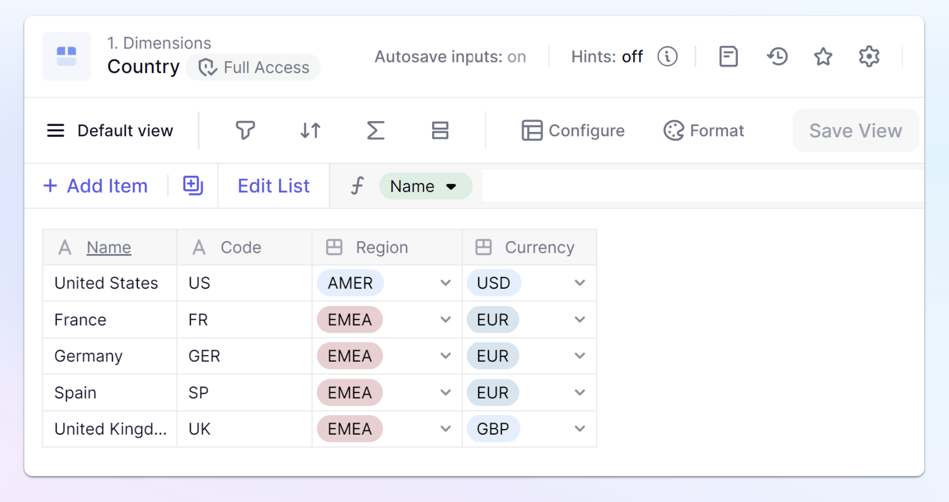 Understand Dimension and Transaction Lists | Community