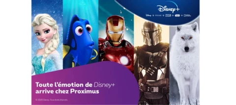 Toute l’émotion de Disney+ arrive chez Proximus