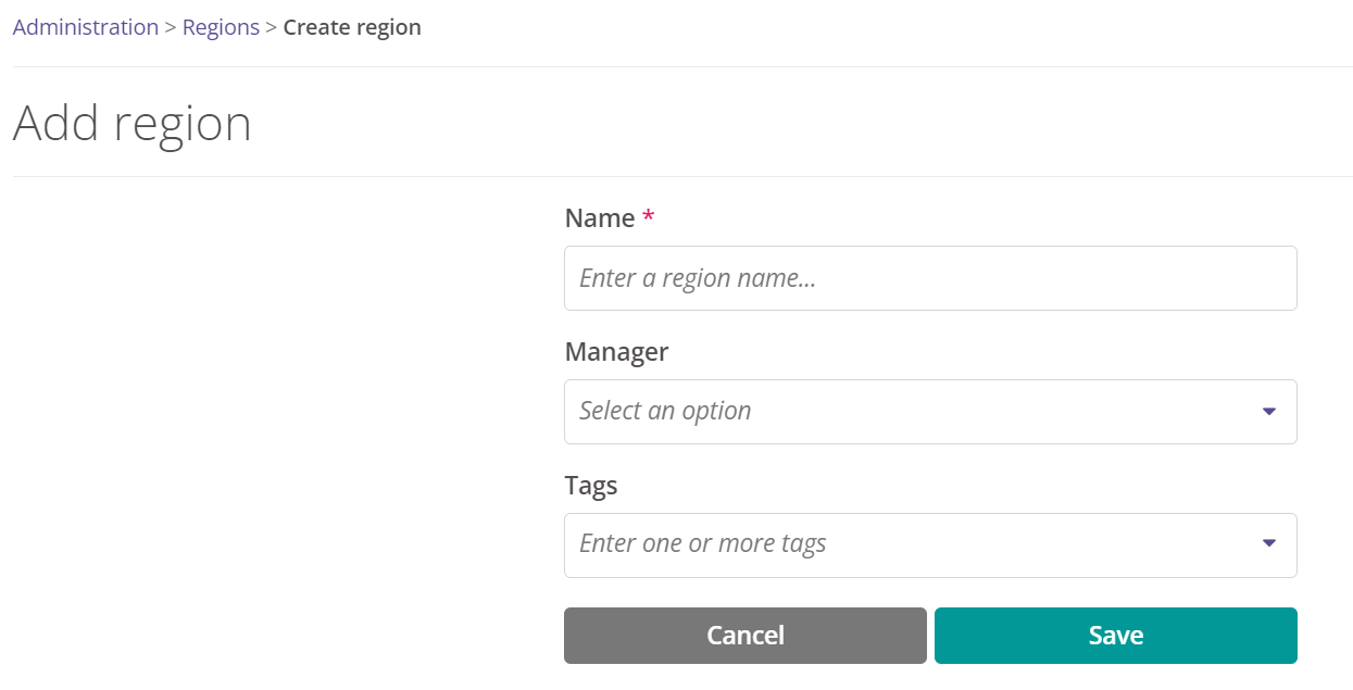 Creating a Region