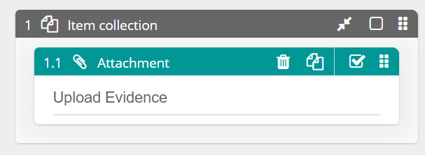 Adding attachment to a label.