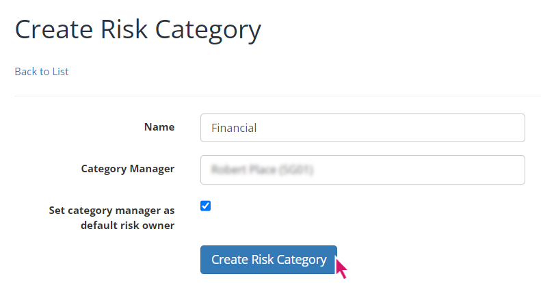 Creating a risk category