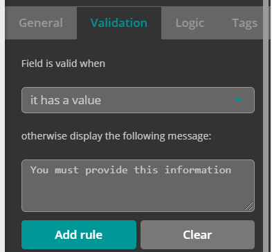 Validation example.