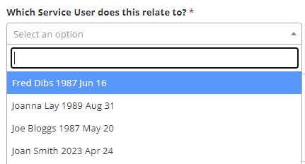 Drop-down list