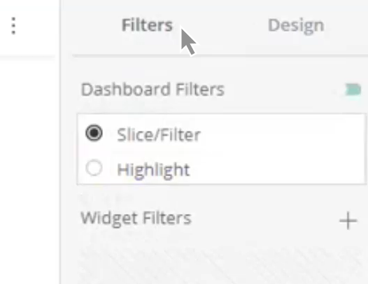 Filters option.