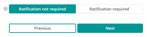 Ratification option.