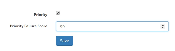 Setting a priority score.