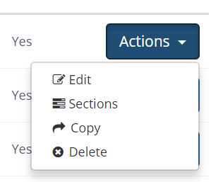 Actions drop-down.