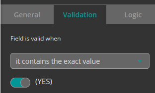 Yes No toggle.