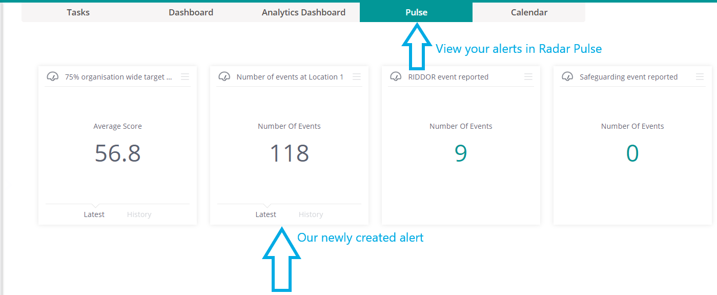 Pulse dashboard.