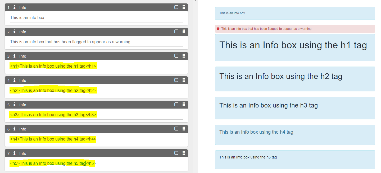 Header examples.