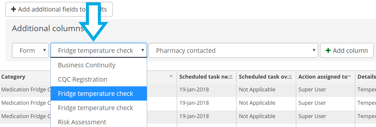 Scheduled tasks form list.