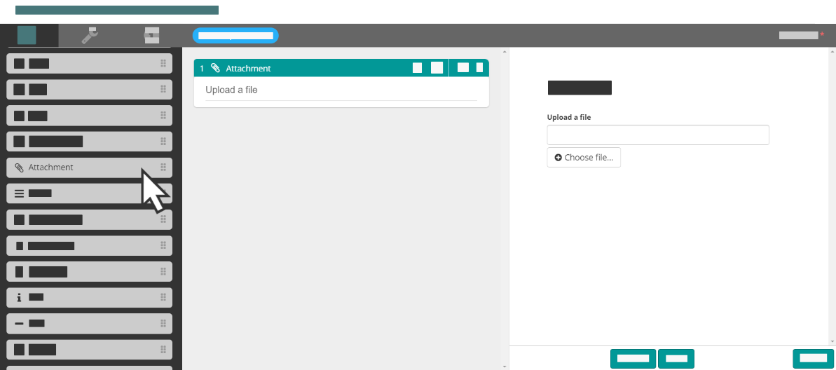Selecting an attachment.