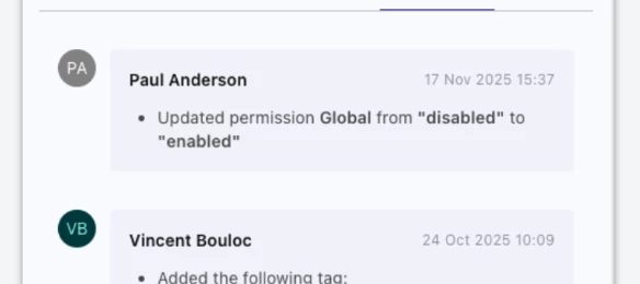 Showpad | March 2026 | Audit Log in Asset Detail Panel
