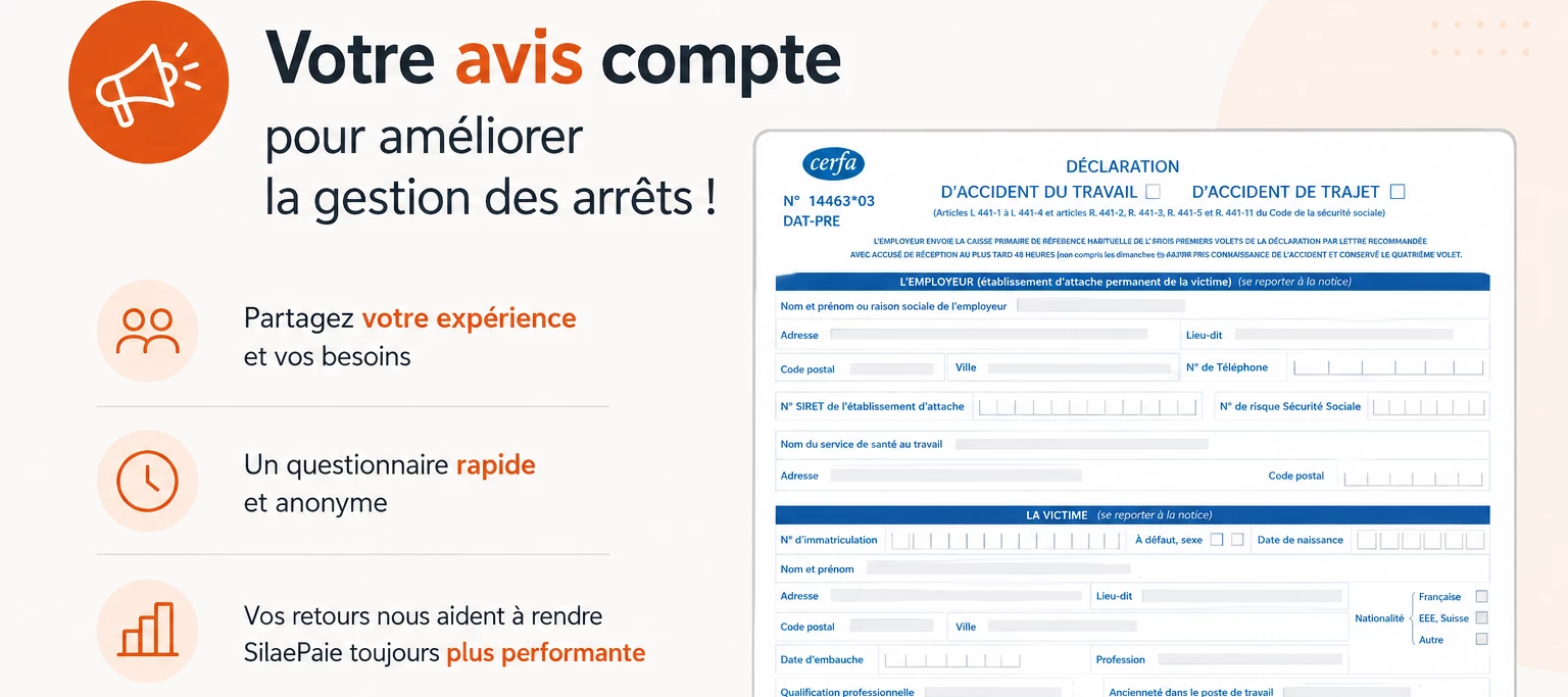 📣 Votre avis compte pour améliorer la gestion des arrêts !