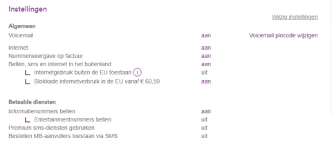Hoe stel ik een pincode voor de voicemail in?