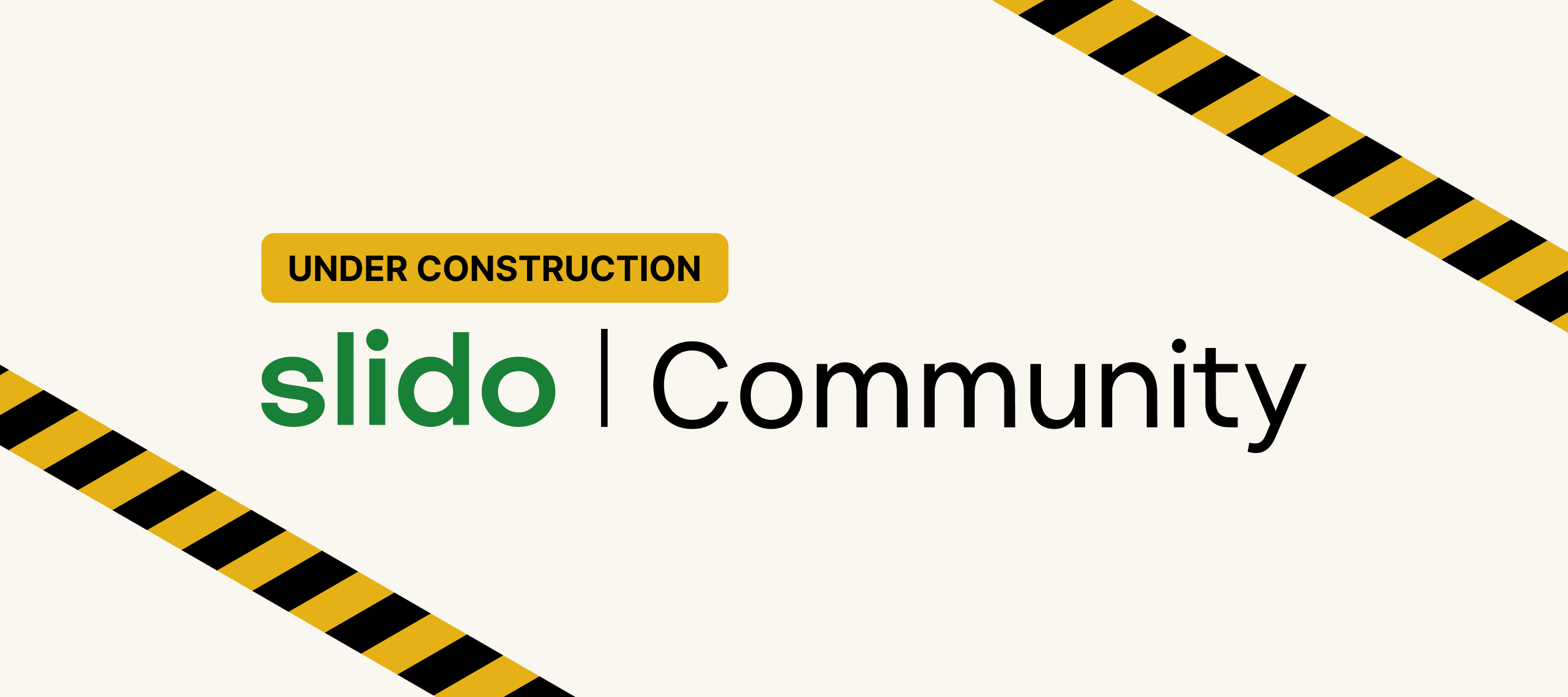 🚧 Help Center under construction: A New Slido Interface is on the way!
