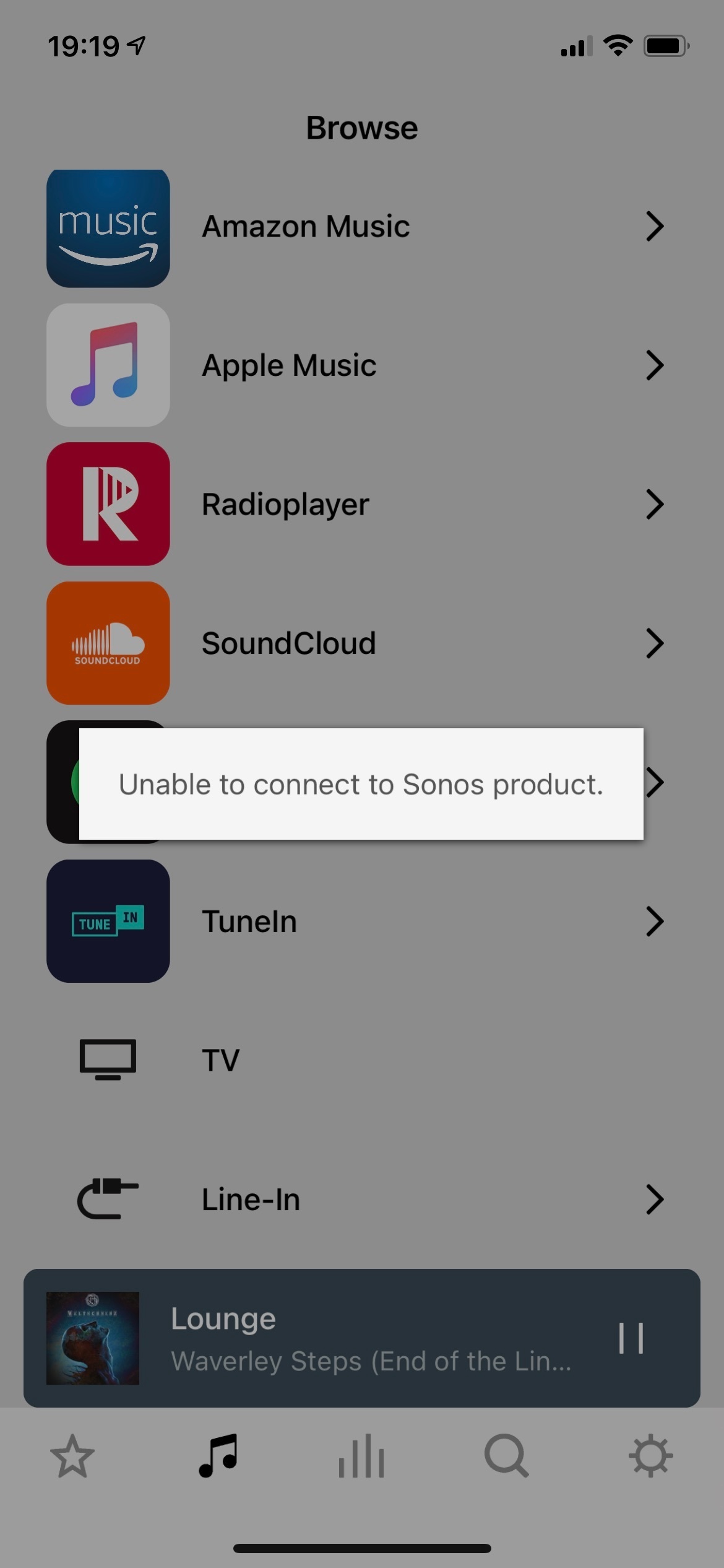 sonos telling my device software is out date