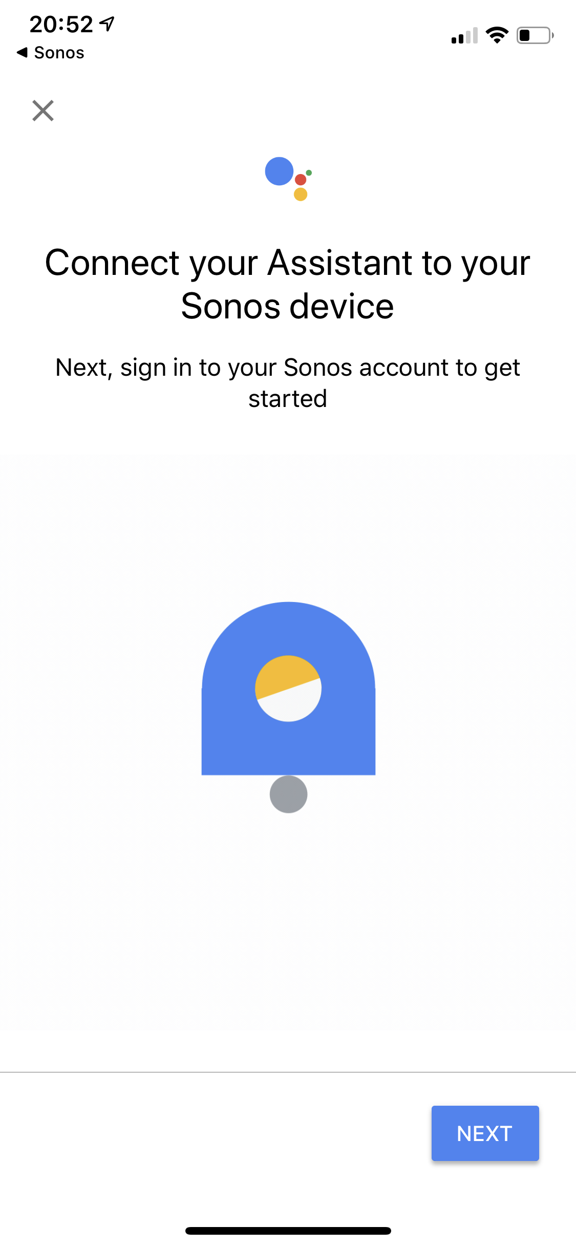 Connect google best sale home sonos