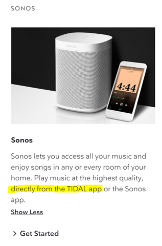 Sonos and "Tidal Connect" | Sonos