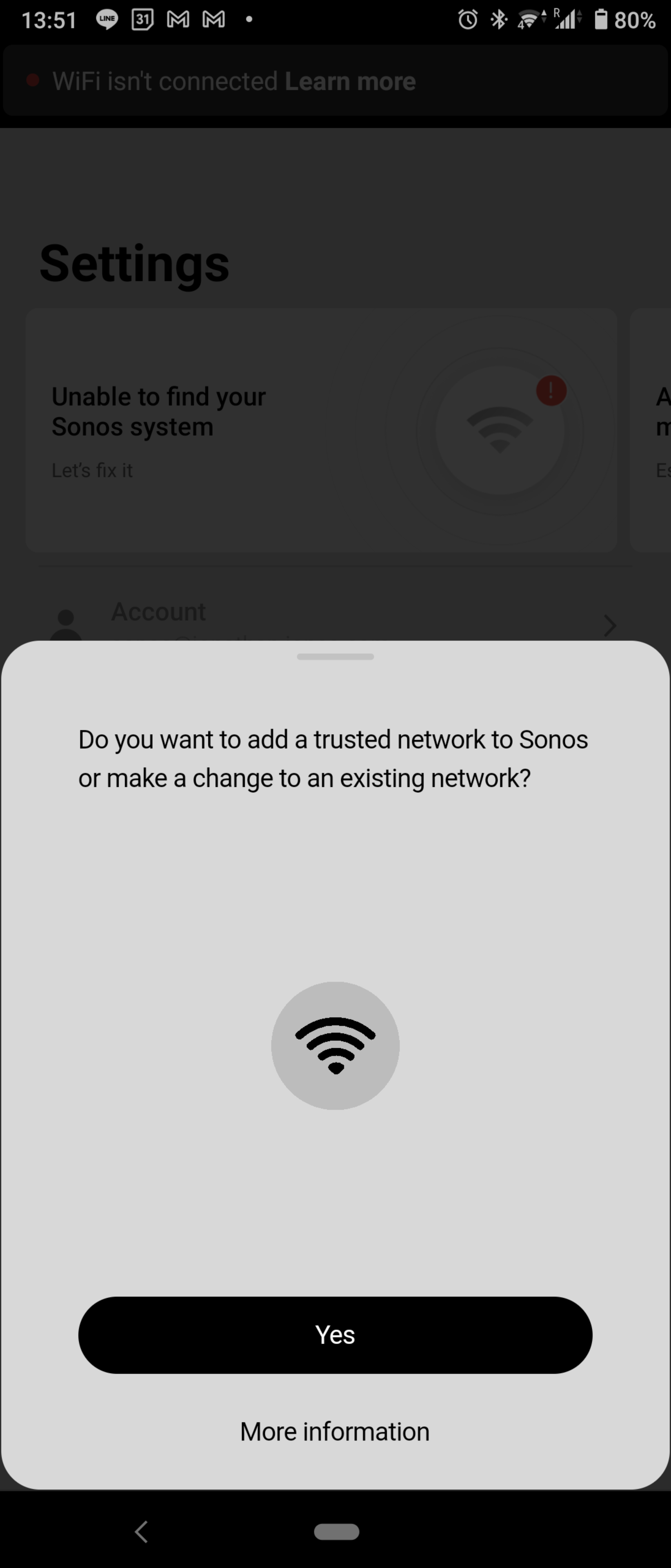 Configure store sonos wifi