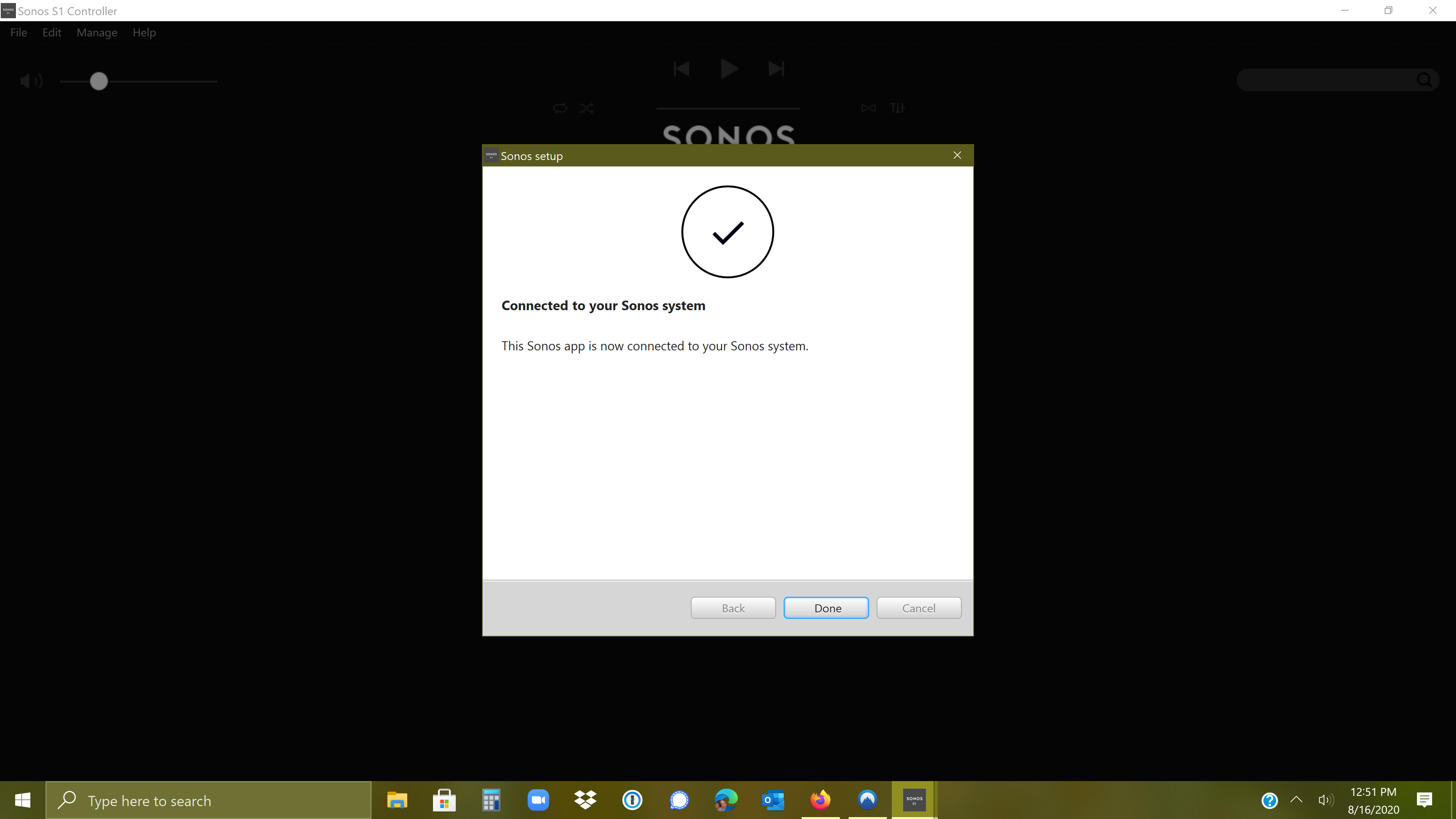 Site line elleve Parlament S1 System/App Not Connecting to Windows 10 Laptop. | Sonos Community