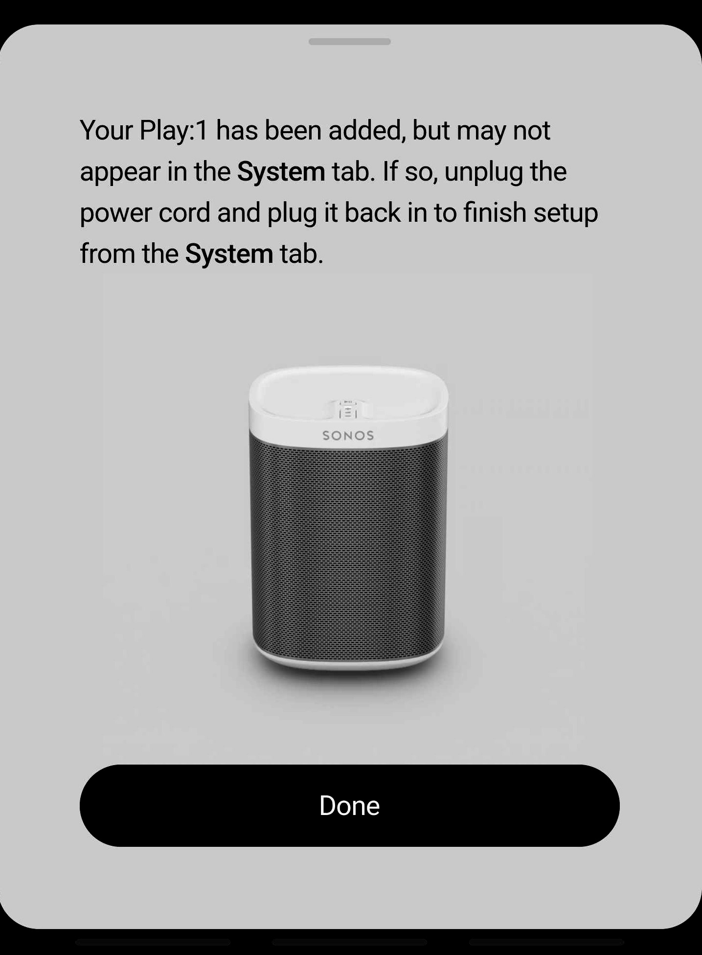 How to reconnect store a sonos speaker