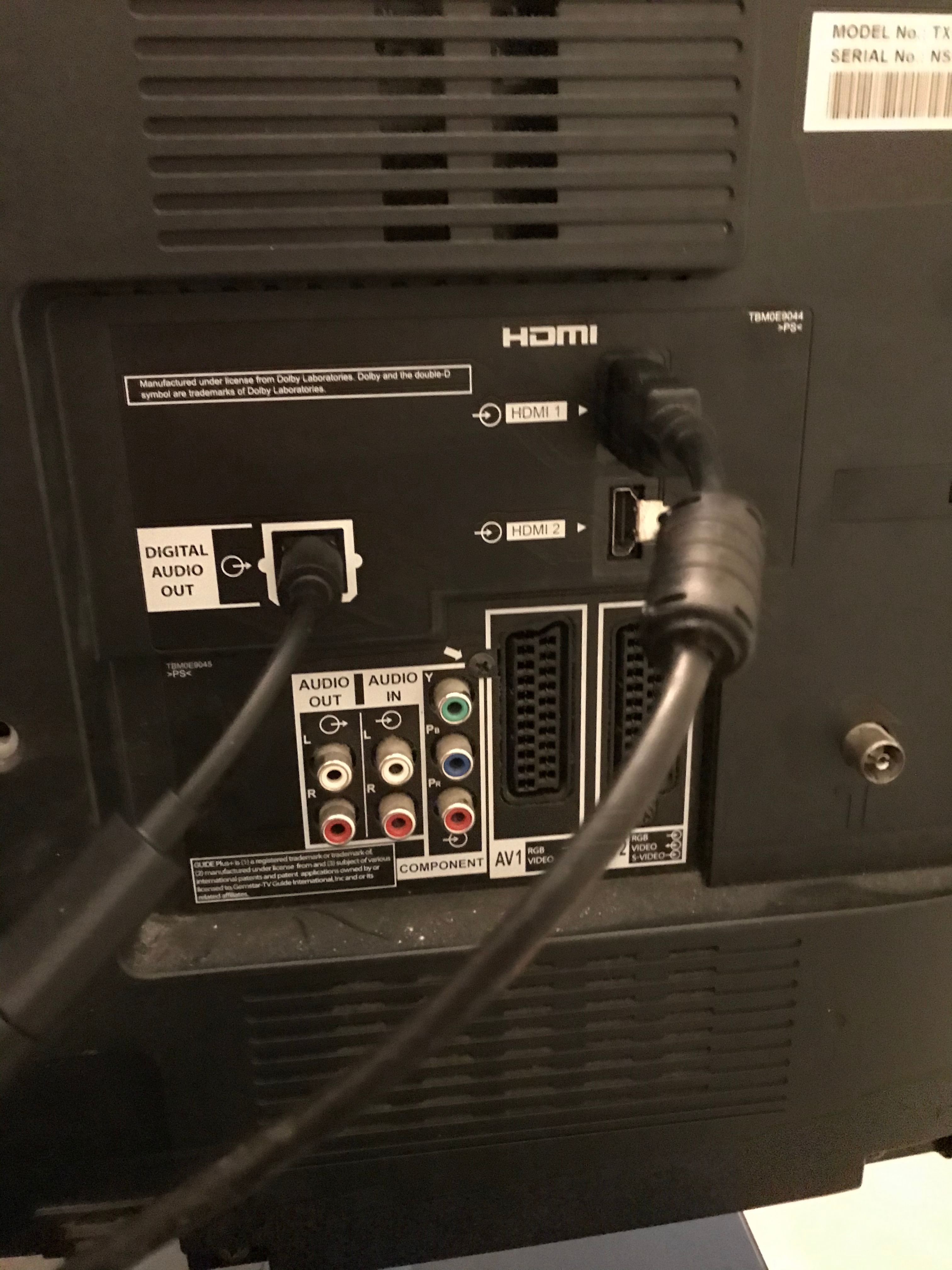 Connecting a Beam to a Panasonic TV 