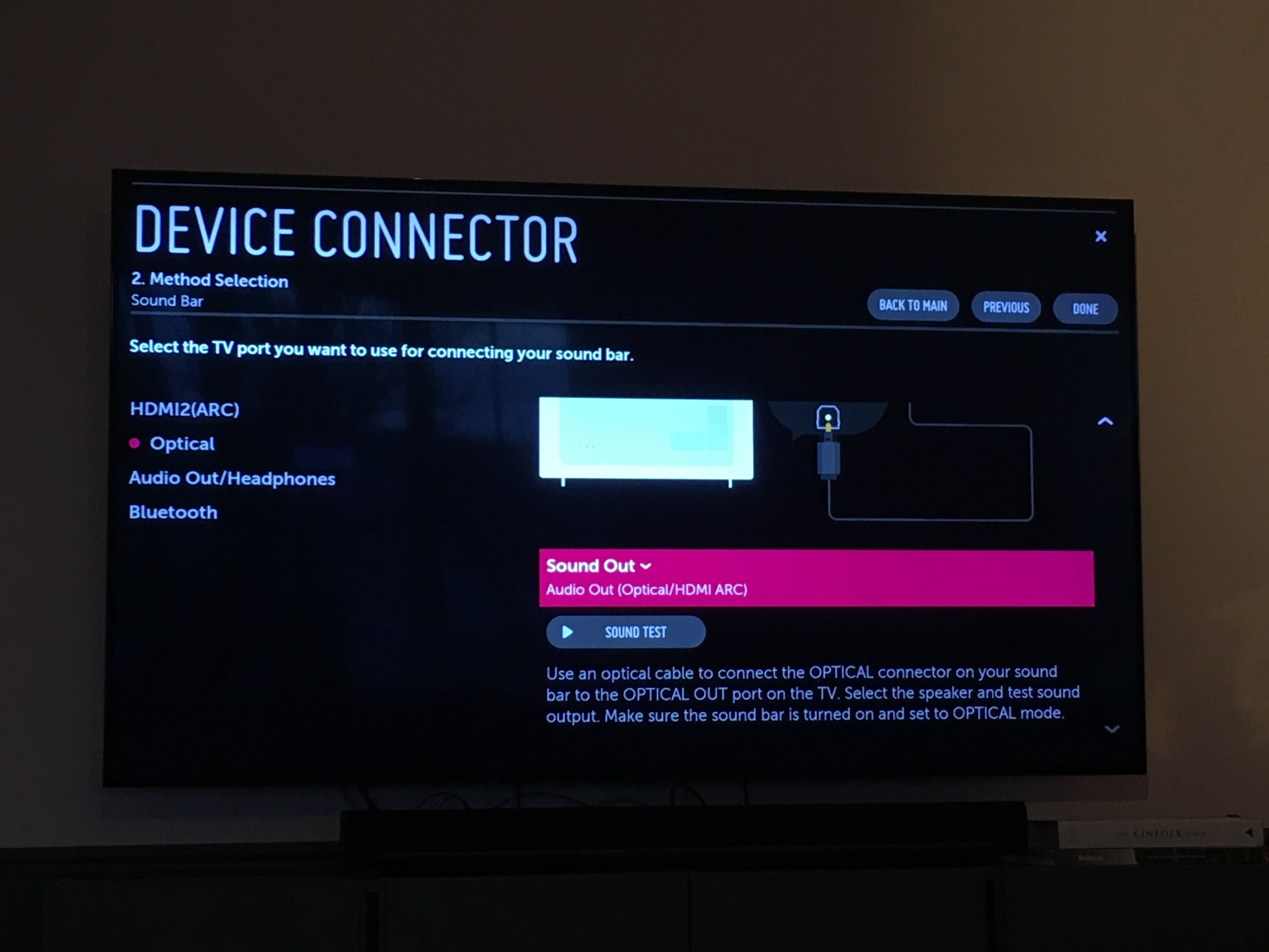 How can I configure LG Magic remote with Sonos playbar. TV