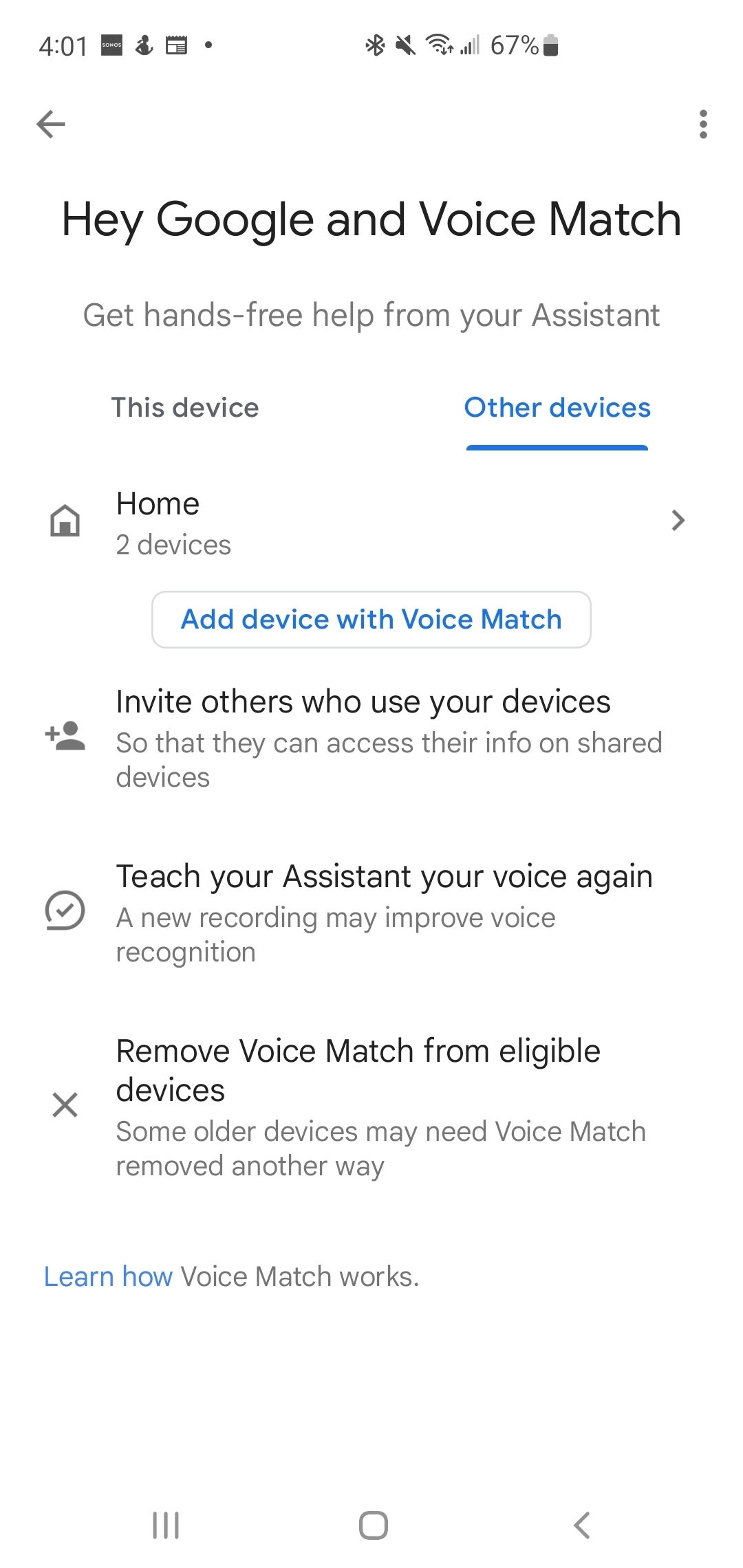 sonos voice match