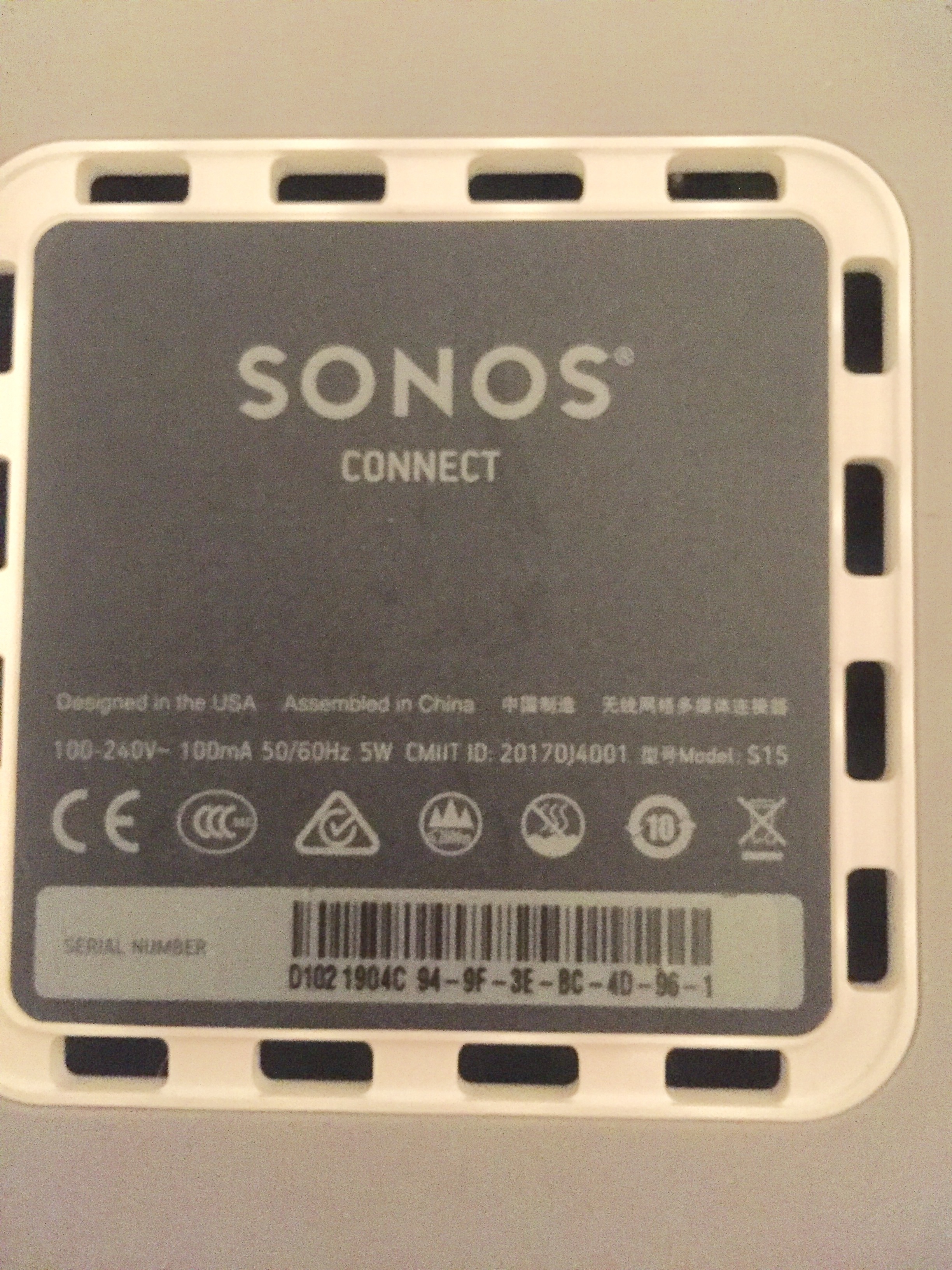 Mantle slim suppe Is my Sonos Connect a fake? | Sonos Community