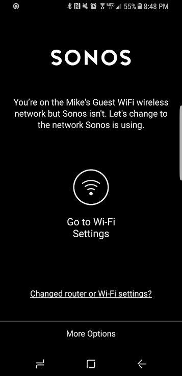 Medicin arve valse Allowing Sonos app to connect to hardwired Sonos Connect via different WiFi  networks | Sonos Community