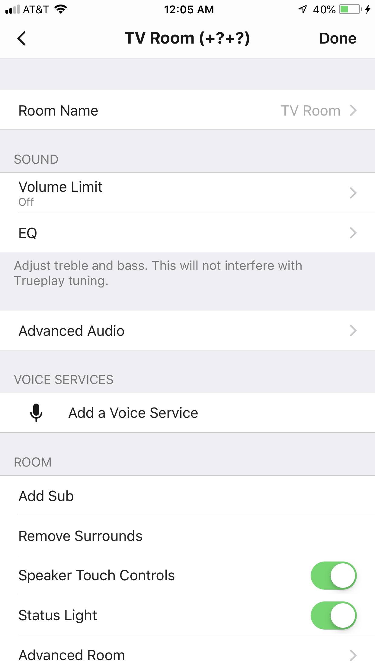 sonos play 5 equalizer settings