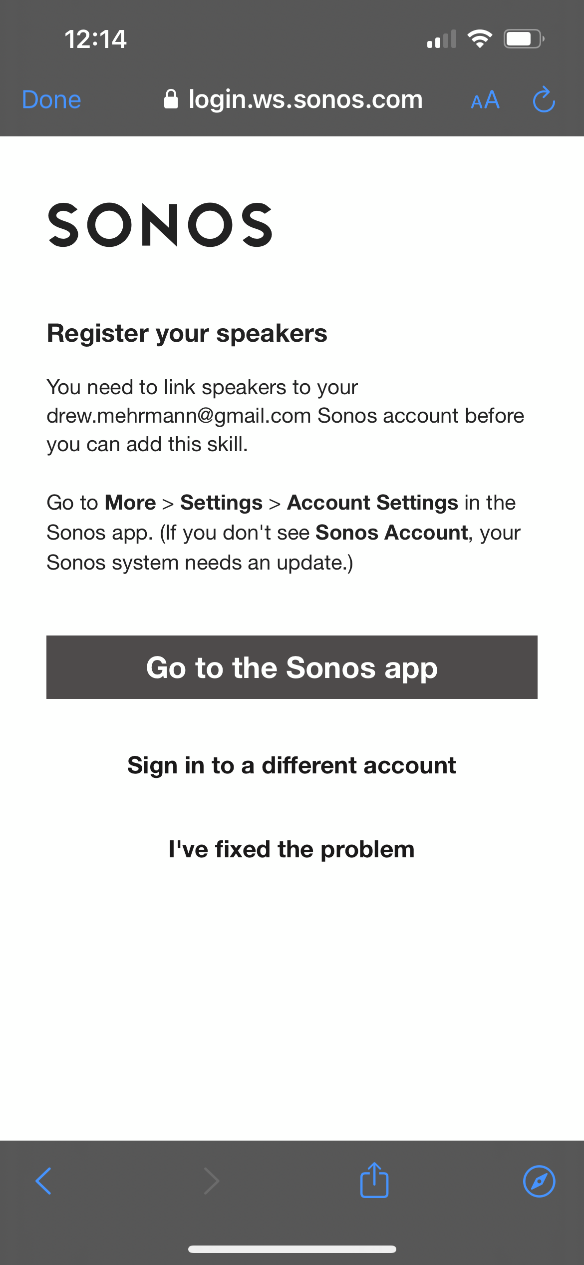 balkon underkjole I virkeligheden Unable to Connect Google Assistant to Connect:Amp | Sonos Community