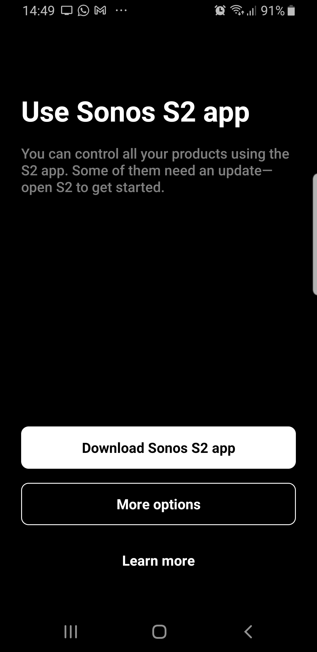 Sonos S1 controller only offering an s2 upgrade; play devices | Sonos Community